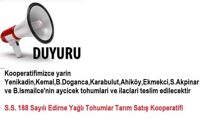 TRAKYA BİRLİK DUYURU