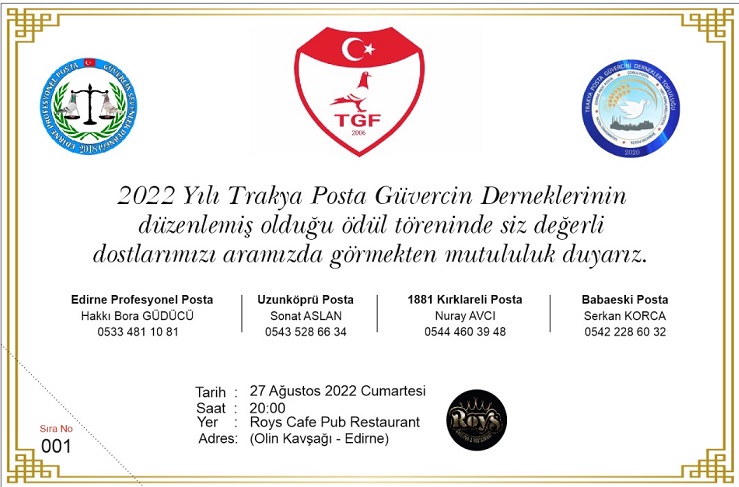 ÖDÜL TÖRENİ DAVET