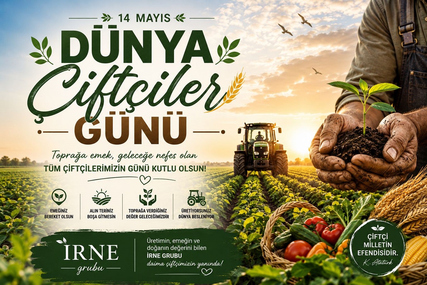 🌾 14 Mayıs Dünya Çiftçiler Günü Kutlu Olsun 🌾