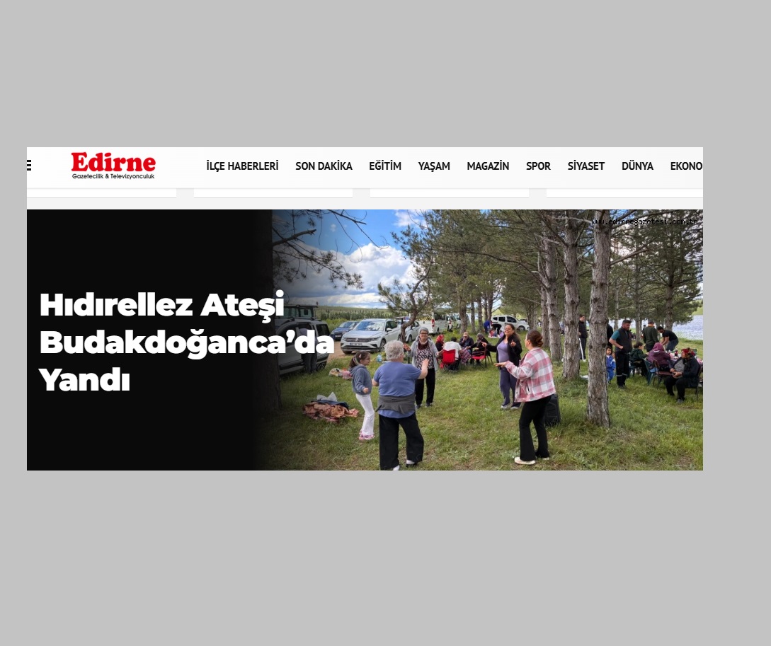 Edirne Gazetesi’ne Teşekkür Ediyoruz!