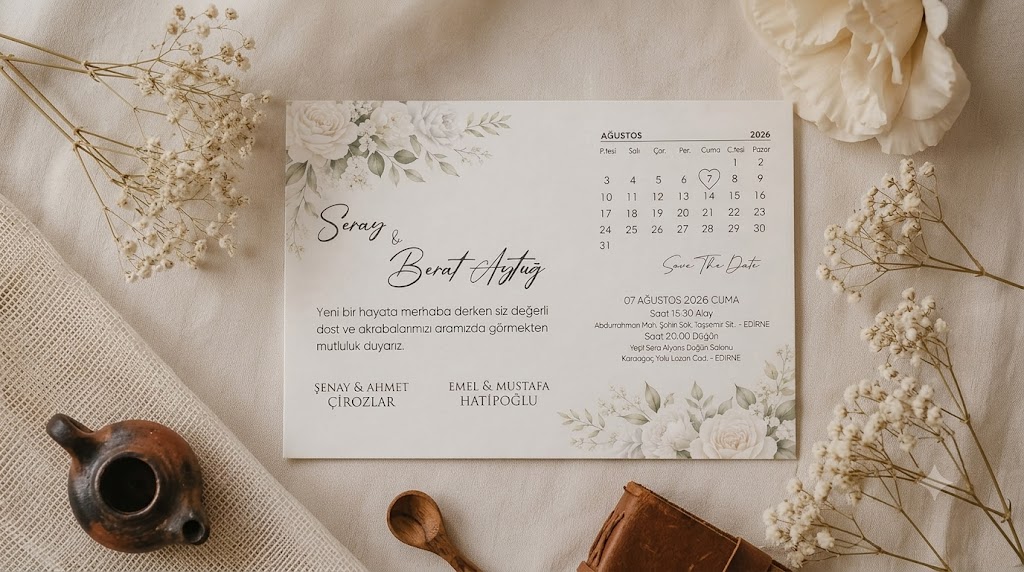 Düğün Davetiyesi – Seray & Berat Aytuğ