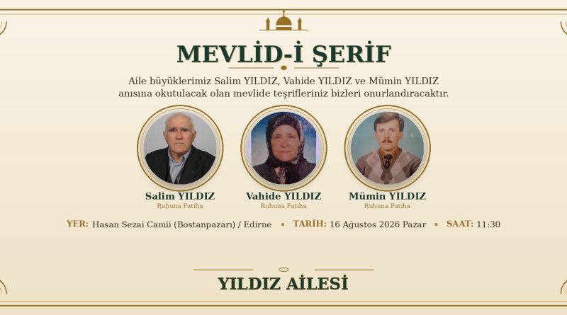 Mevlide Davet… YILDIZ AİLESİ