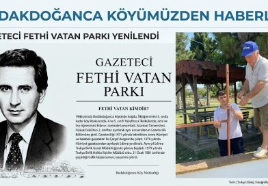 Park Tabelaları Yenileniyor: İlk Adım Gazeteci Fethi Vatan Parkı’nda Atıldı